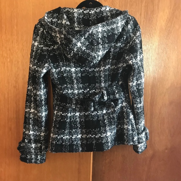 G by Guess  tweed jacket/coat black and white s/p - Picture 2 of 4